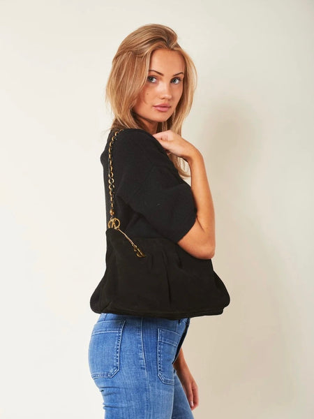 MAXIME TRUE SUEDE VESKE, BLACK