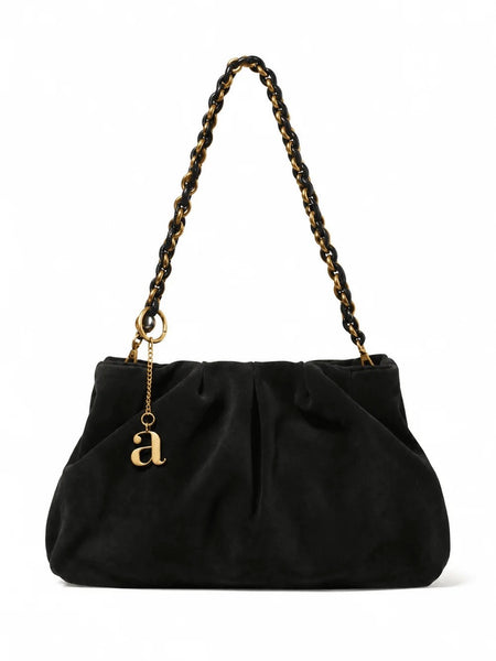 MAXIME TRUE SUEDE VESKE, BLACK