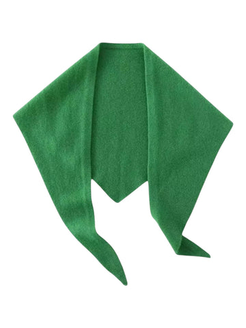 BETTY trekant skjerf i 100 % ull, GREEN