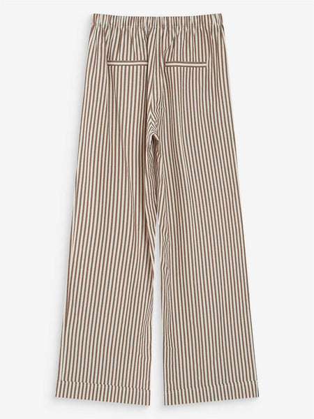 VOLUTE STRIPETE LOOSE PANTS, MOCHA