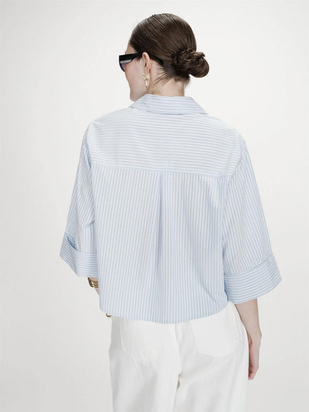 VOICE STRPED SHIRT, SKYE BLUE