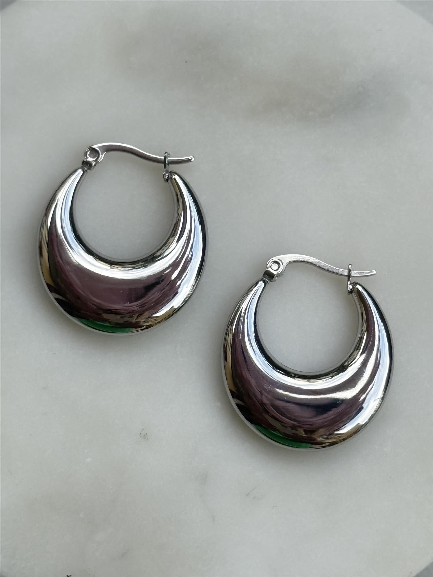 Flat Hunky hoop, SILVER