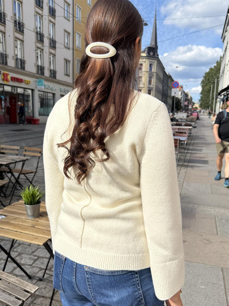 TATE  ULL CARDIGAN  , OFFWHITE