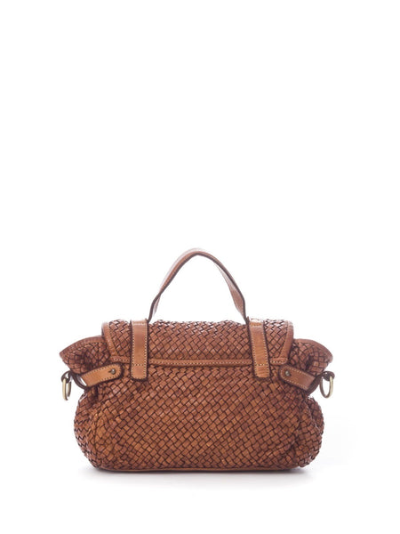 MILLY LEATHER BAG, COGNAC