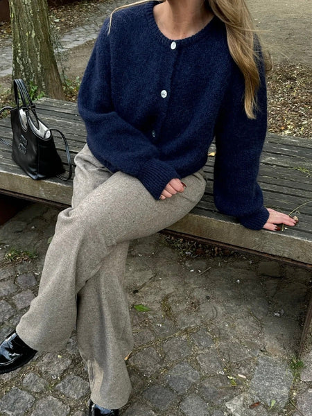PREORDER OKTOBER LEVERING!IDAIC CARDIGAN - NAVY