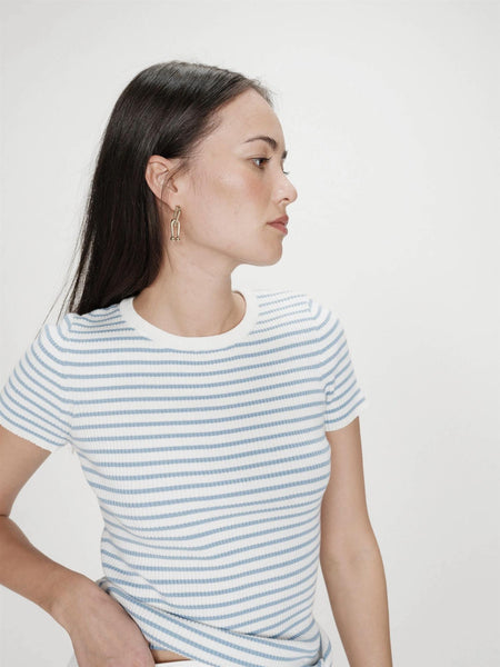 VENDREDI STRIPETE  T-SHIRT, BLEUTE