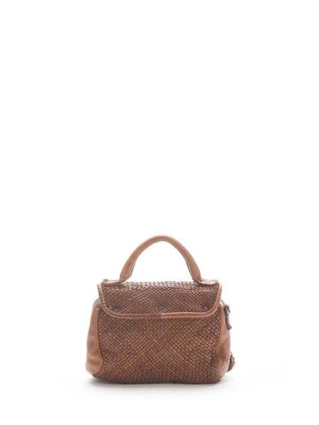 SIENNE SMALL LEATHER BAG, COGNAC