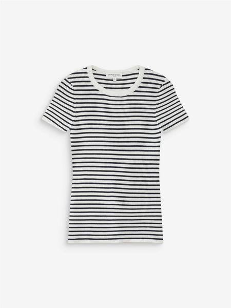 VENDREDI STRIPETE  T-SHIRT, NAVY