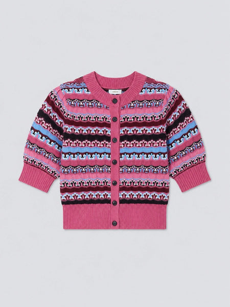 GEMONI Fancy striped cardigan, ROSE