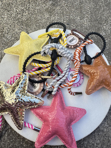 LUCKY STAR KEY CHAIN BAG PENDANT, PINK