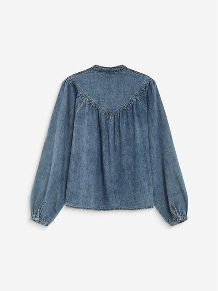 ANAELLE denimbluse, LIGHT BLUE