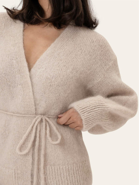 IDAIC WRAP CARDIGAN - BEIGE