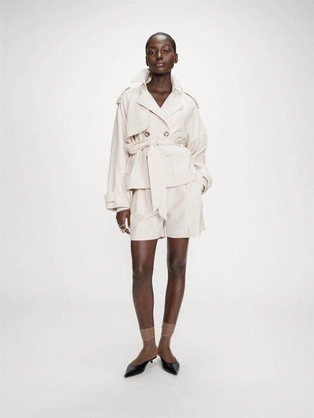 VOGUE DOBBELSPENT TRENCH COAT JAKKE, SABLE