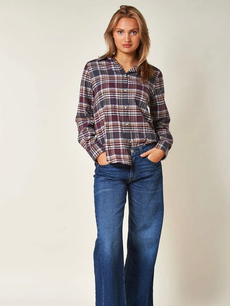 ARC MODERN TARTAN SHIRTS, BURGUNDY