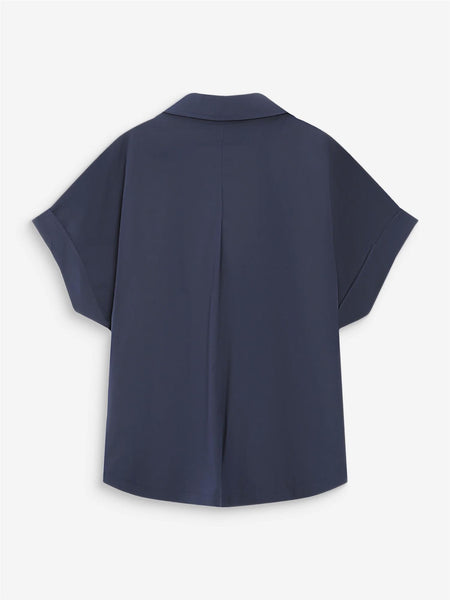 VERSIGNY LOOSE COTTON BLOUSE, NAVY