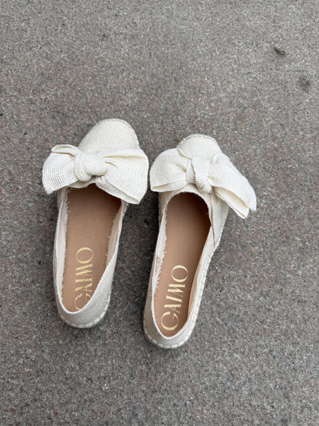 DALLBEN CRUIDO ESPADRILLOS WITH BOW , NATURAL CANVAS