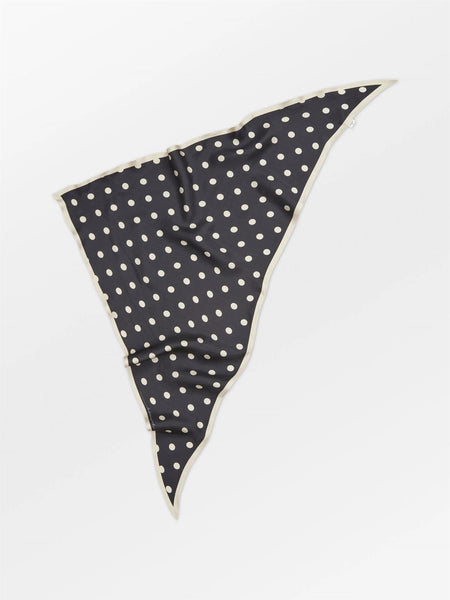 Polka Triangle Sia Scarf, BLACK