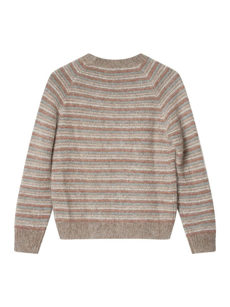 MADDOX STRIPE ULLGENSER, BROWN MELANGE COMBO
