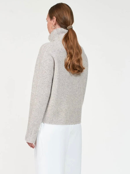BALE HØYHALSET GENSER, LIGHT GREIGE MELANGE