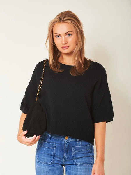 MAXIME TRUE SUEDE VESKE, BLACK