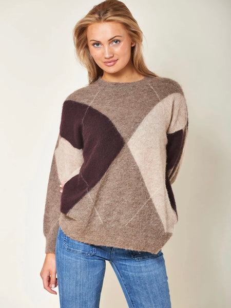 KAYNE ARGYLE  ULLGENSER  , BROWN MELANGE COMBO
