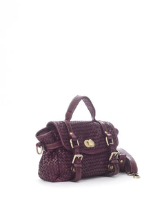 MILLY LEATHER BAG, BORDEAUX
