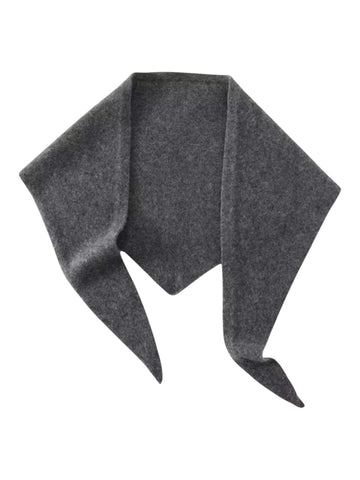 BETTY trekant skjerf i 100 % ull, DARK GREY MELANGE