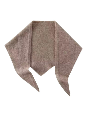 BETTY trekant skjerf i 100 % ull, LIGHT BROWN MELANGE