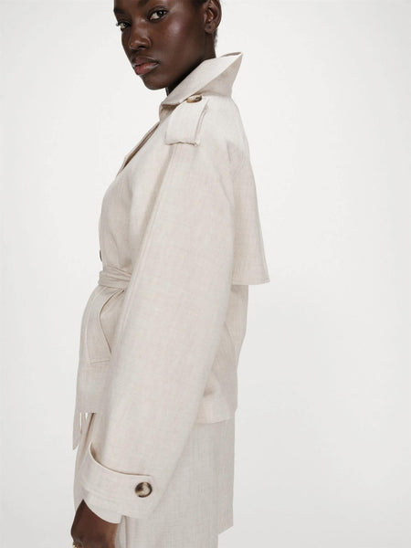 VOGUE DOBBELSPENT TRENCH COAT JAKKE, SABLE