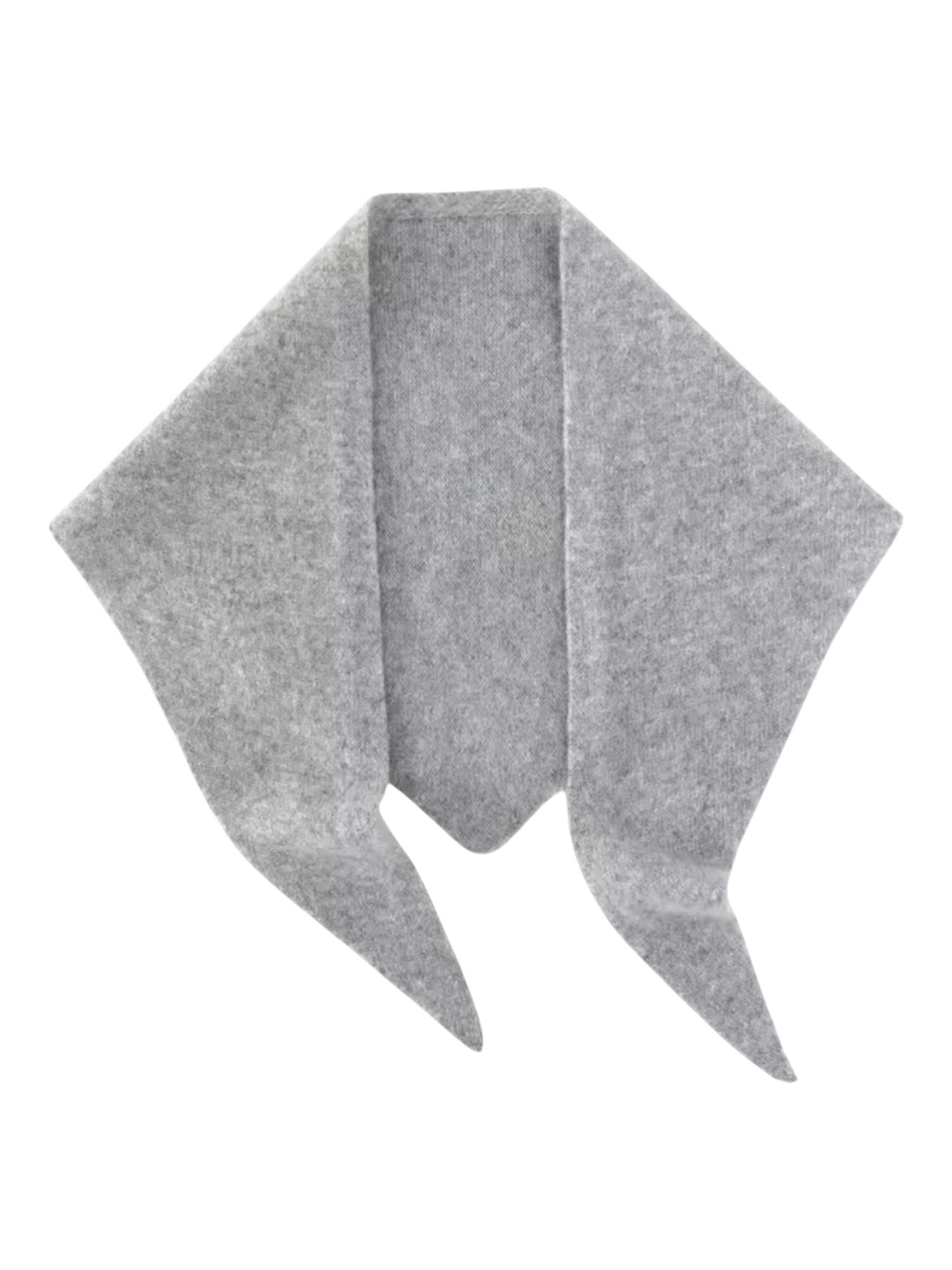 BETTY trekant skjerf i 100 % ull, LIGHT GREY MELANGE