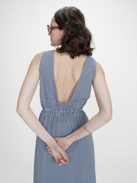 VELMIRA LANG KJOLE, NAVY