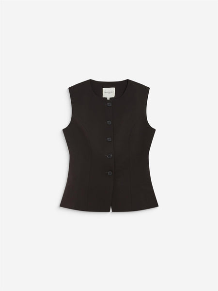 ARISTIDE vest, CHOCOLATE