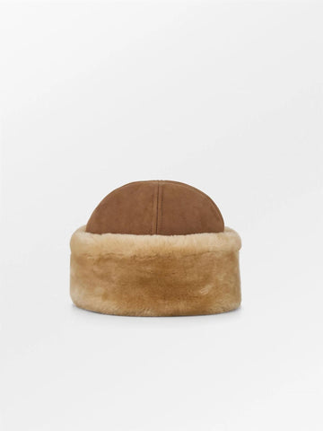 Dora Shearling Hat, Emperador Brown