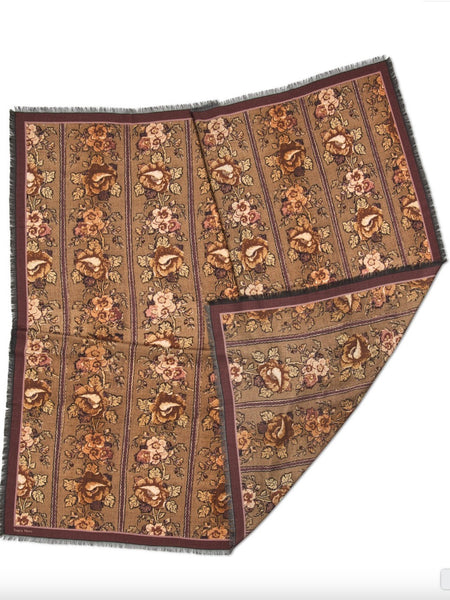 Wool Large Gaia Scarf, BROWN