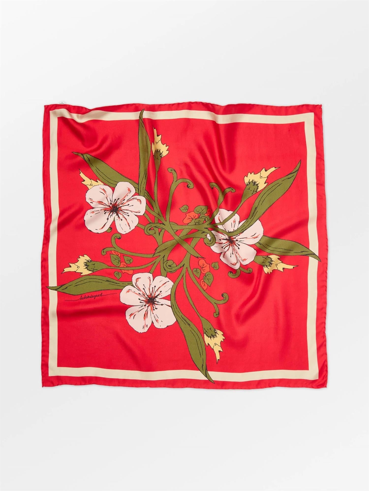 Magna Flower Sia Scarf, Adrenaline Red