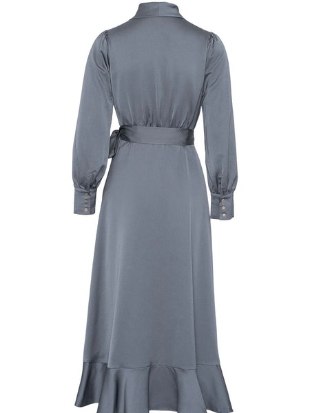 IZA MIDI DRESS, GREY