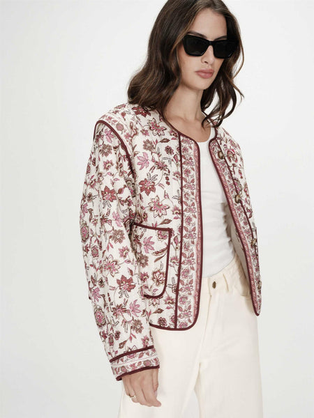 VAHINA PRINTED QUILTED JACKET,  FLEUR