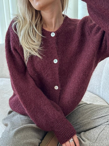 IDAIC CARDIGAN - BORDEAUX