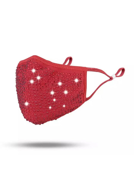 CRYSTAL MASK  RED / RED CRYSTALS