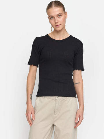 ES Ella SS Top GOTS, BLACK