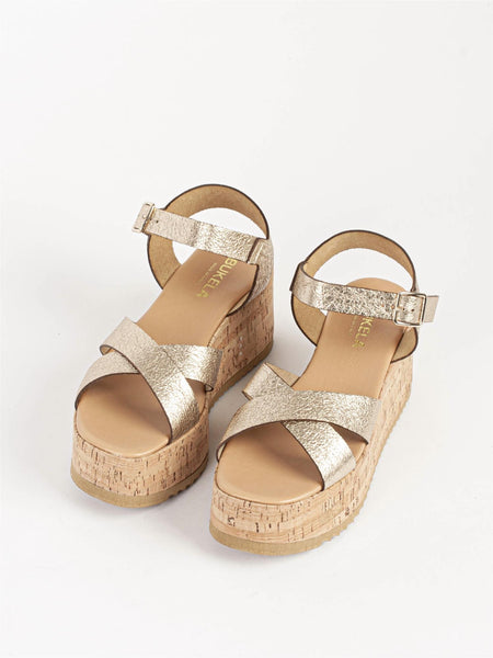 WILLOW LEATHER SANDAL, GOLD