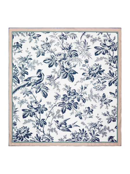 Classical Blue Toile Scarf