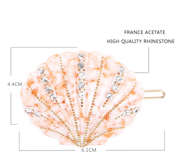 ARIEL CRYSTAL SHELL HAIRPIN