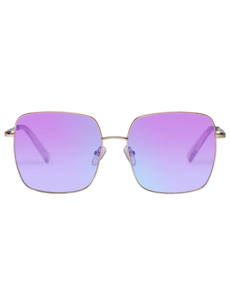 THE CHERISHED BRIGHT GOLD w/pink grad blue mirror lens