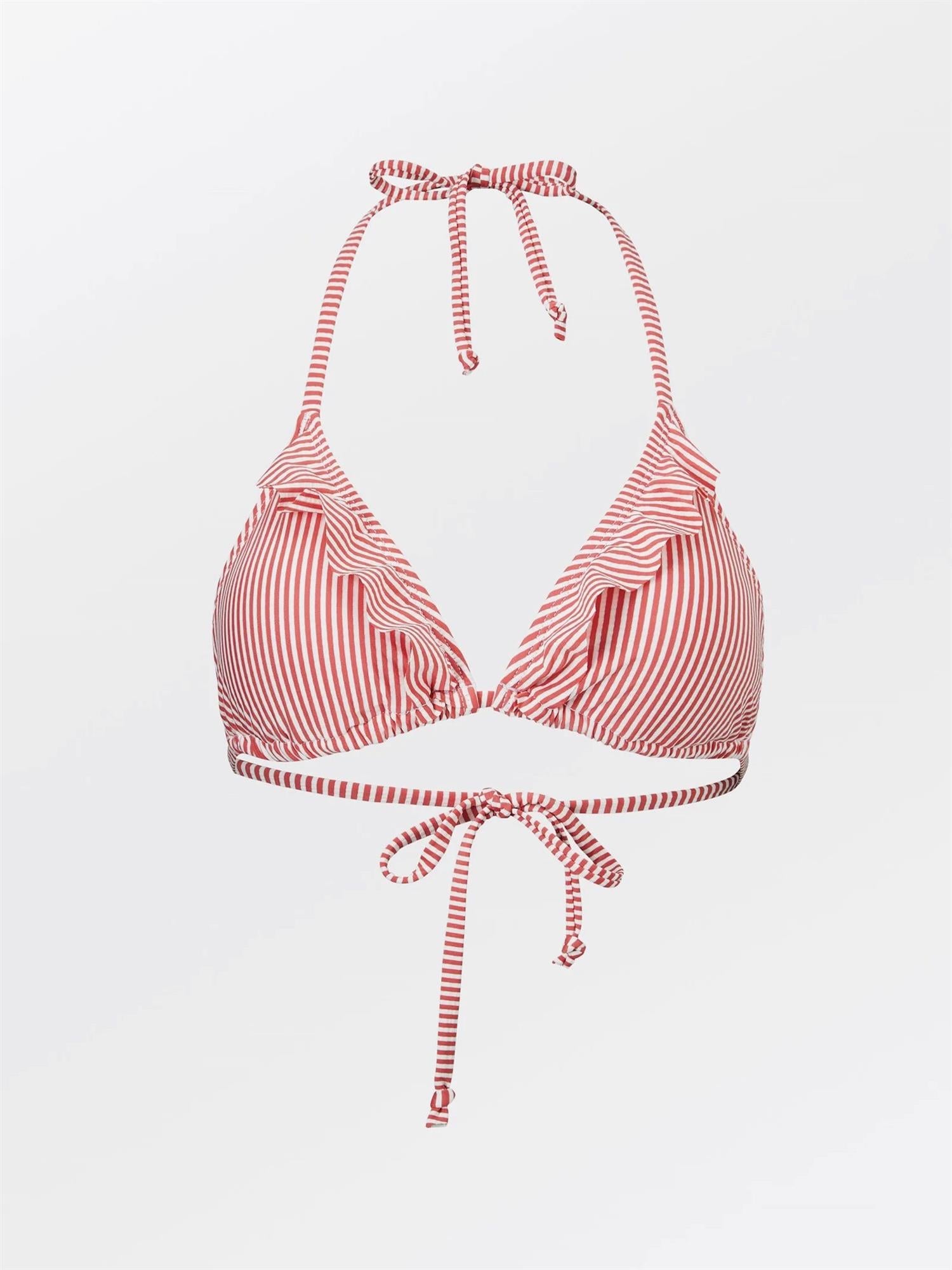 Striba Bel Frill Bikini Top, SPICED CORAL
