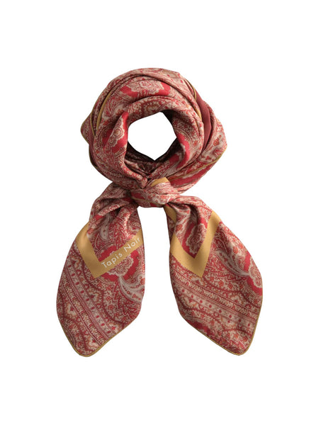 Signature Red Pattern Scarf