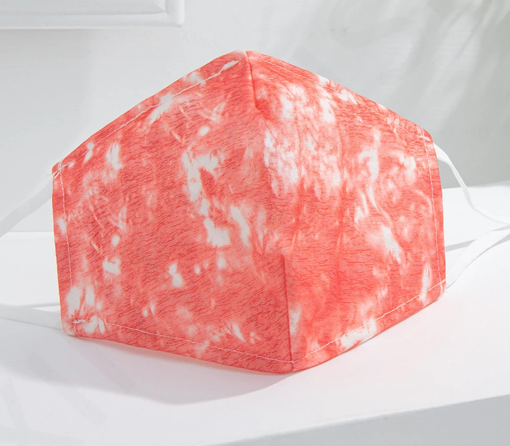 TIE DYE munnbind i bomull, CORAL
