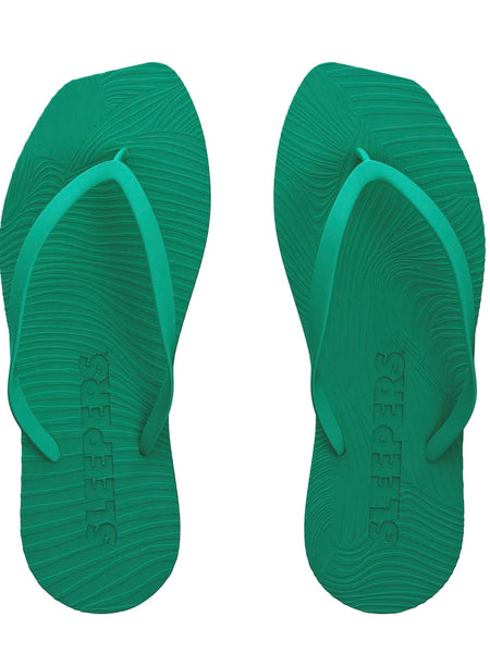 SLEEPERS TAPERED  FLIP FLOP i EMERALD GREEN