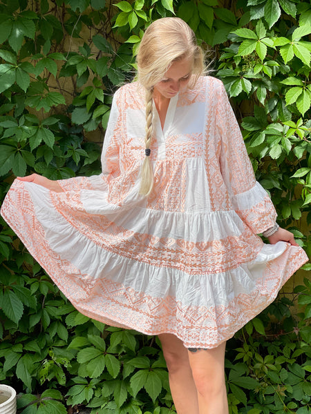SHORT EMBROIDERY DRESS