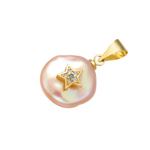 The Little Star Freshwater pearl anheng i gull og perle